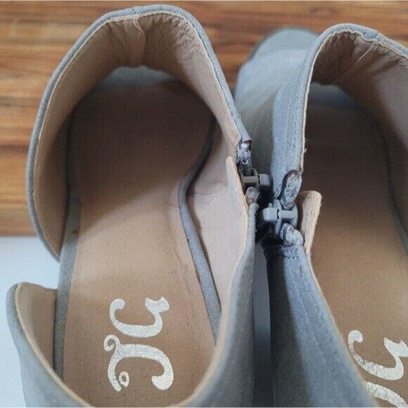 Journee Collection Womens Size 6.5 Gray Hartli D'Orsay Peep Toe Heel Sandals - Picture 5 of 11